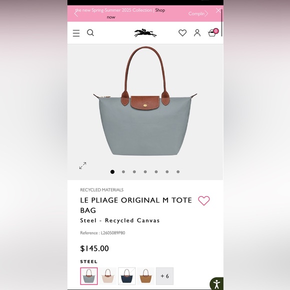 Longchamp Le Pliage Original Medium Tote Bag - Picture 10 of 11